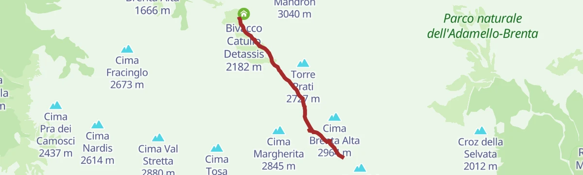 DBT variant stage 8: Rifugio Tosa Pedrotti - Rifugio ai Brentei